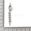 Brass Micro Pave Clear Cubic Zirconia Snap Clasps KK-Z078-37P-3