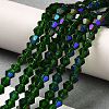 Transparent Electroplate Glass Beads Strands LS-EGLA-A039-T2mm-L25-4