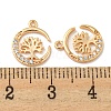 Brass Micro Pave Clear Cubic Zirconia Pndants ZIRC-R113-02G-3