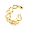 Rack Plating Brass Open Cuff Ring  for Women RJEW-Q770-30G-3