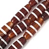 Rice Shape Tibetan Style dZi Beads Strands G-A269-A09-01-2