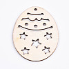 Undyed Natural Wooden Big Pendants WOOD-S058-009-3