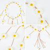 CRASPIRE 2Pcs Cloth Sunflower Hippie Headband Floral Crown OHAR-CP0001-16-6