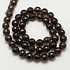 Smoky Quartz Beads Strands X-GSFR8mm176-128-2