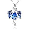 Alloy and Glass Pendant Necklaces PW-WG44FA7-02-1