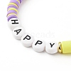Handmade Polymer Clay Beads Stretch Bracelets Sets BJEW-JB06353-03-11