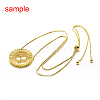 Brass Micro Pave Cubic Zirconia Pendants X1-ZIRC-G130-09P-NR-2