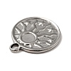 Tarnish Resistant 304 Stainless Steel Pendant Cabochon Settings STAS-G278-01P-3