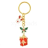 Christmas Woven Glass Keychains KEYC-MZ00017-01-1