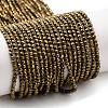 Electroplate Glass Beads Strands X-GLAA-H021-01A-FP07-1