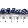 Handmade Blue and White Porcelain Beads Strands PORC-I027-03C-4