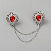 Zinc Alloy Rhinestone Chain Collar Pin Brooches JEWB-WH0816-010P-02-1