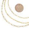 Brass Paperclip Chain 3 Layered Necklaces for Women NJEW-JN05507-4
