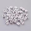 Acrylic Horizontal Hole Letter Beads PL37C9308-S-1