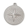 Anti-Tarnish 304 Stainless Steel Pendants STAS-D197-15P-1