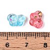 Spray Painted Transparent Acrylic Beads OACR-N149-01-3