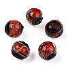 Handmade Gold Sand Lampwork Beads LAMP-T019-14mm-03-1