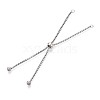 201 Stainless Steel Box Chain Slider Bracelet Making STAS-N120-01P-2