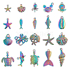 HOBBIESAY Marine Organism Theme Alloy Pendant Sets FIND-HY0001-47-1