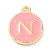 Golden Plated Alloy Enamel Charms X-ENAM-Q437-14N-1