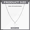 1Pc Brass Chain & 304 Stainless Steel Letter Pendant Necklaces NJEW-LP0001-35V-P-2