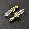 Natural Quartz Crystal Double Terminal Pointed Pendant G-H097-01G-02-3