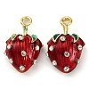 Alloy Enamel With Rhinestone Pendants PALLOY-S032-02B-1