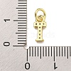 Initial Letter Brass with Cubic Zirconia Charms KK-Q814-26T-G-3