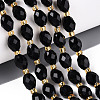 Natural Black Obsidian Beads Strands G-N342-53-8x6-01-1