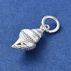 925 Sterling Silver Shell Shape Pendants STER-E071-02S-04-2