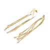 Brass Chain Tassel Dangle Stud Earrings for Women EJEW-P214-08G-2