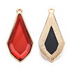 Faceted Glass Pendants PALLOY-N167-10-02LG-RS-2