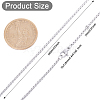 304 Stainless Steel Box Chain Necklace Makings AJEW-WH0270-251-2