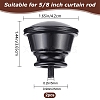 Gorgecraft Plastic Round Curtain Rod Finials FIND-GF0002-88B-2