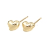 Brass Stud Earrings EJEW-P346-01E-G-4