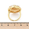 Brass Micro Pave Clear Cubic Zirconia Cuff Rings for Women RJEW-R011-11G-03-5