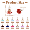  32Pcs 16 Colors Flower Chiffon Pendants FIND-TA0003-41-3