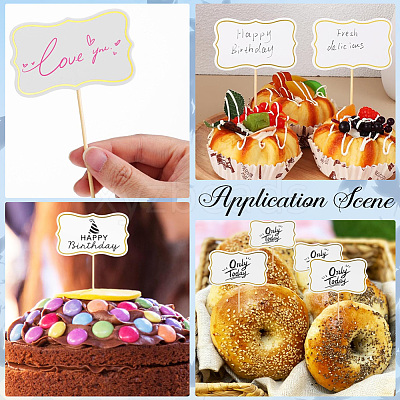 1 Set Paper Blackboard Cake Toppers AJEW-SC0003-84B-1