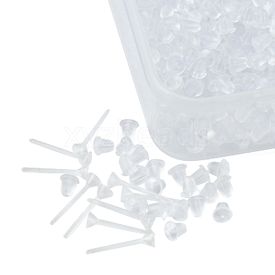 500Pcs Plastic Stud Earring Settings for Rhinestone KY-FS0001-06-1
