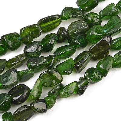 Natural Green Diopside Beads Strands G-G464-A01-01-1