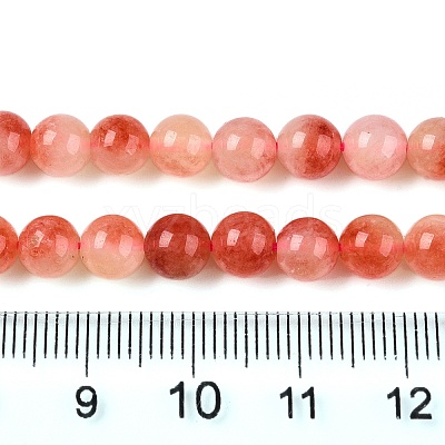 Dyed Natural White Jade Beads Strands G-T138-6mm-210-18-1