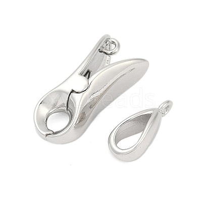 Brass Interlocking Clasps KK-U059-02P-1