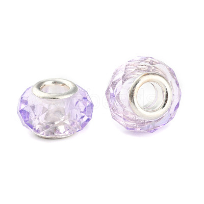 Handmade Glass European Beads X-GPDL25Y-31-1