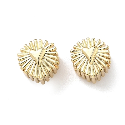 Brass European Beads KK-P349-09G-1