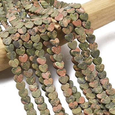 Natural Unakite Beads Strands G-A272-A01-11-1