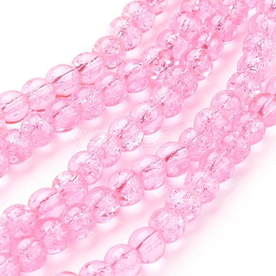 Crackle Glass Beads Strands X-CCG-Q001-6mm-02-1