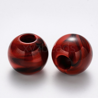 Acrylic Large Hole Beads OACR-R074-03B-06-1