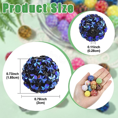 10Pcs Opaque Acrylic Beads OACR-YW0003-35A-1