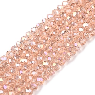 Electroplate Glass Beads Strands EGLA-A044-T2mm-B21-1