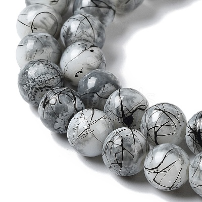Drawbench & Baking Paint Glass Beads Strands GLAA-S176-M-1